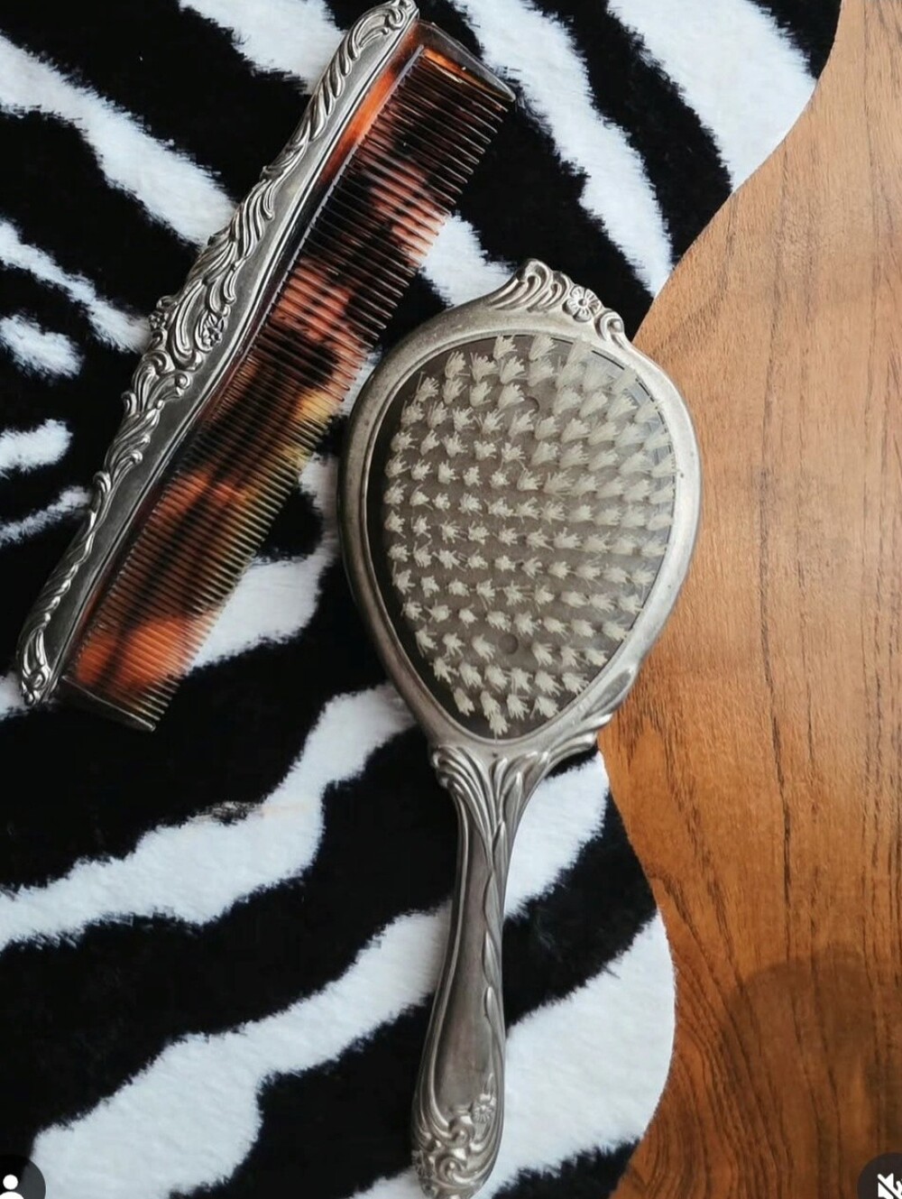 Vintage Silver Vanity Set